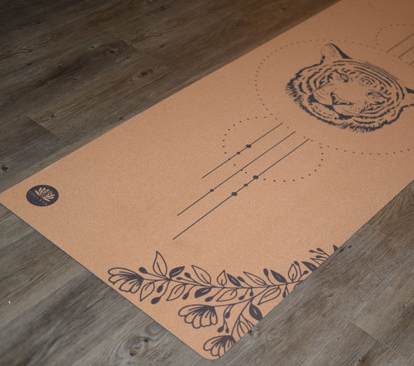 Cork-yoga-mat-tiger-design
